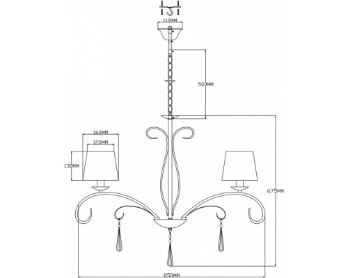 Подвесная люстра Moderli Aramco V2602-8P