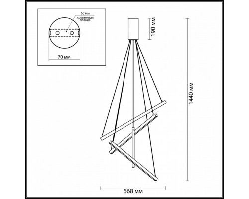 Подвесной светильник Odeon Light Cometa 3860/48B