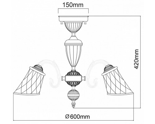 Люстра на штанге MW-Light Ариадна 32 450019105