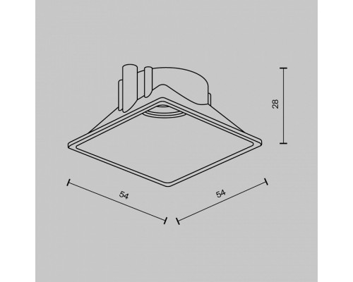 Рамка на 1 светильник Maytoni Ring Ring8-10W-SQ-BS