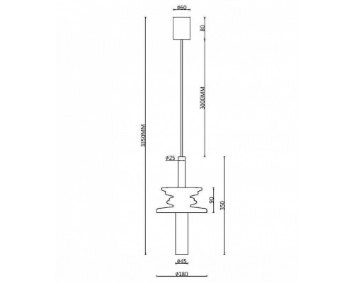 Подвесной светильник Maytoni Sound Wave MOD255PL-01B2