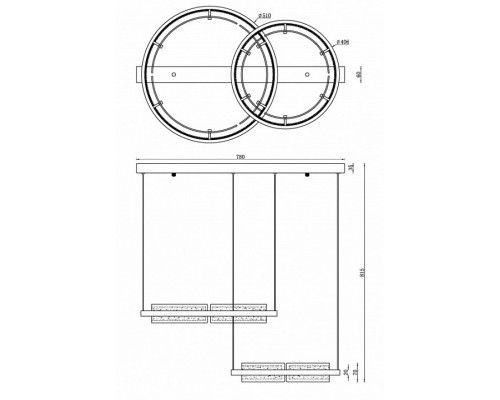 Подвесной светильник iLedex Meridian C4716-78 MBK