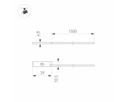 Токопровод концевой Arlight MAG-MICROCOSM 043052