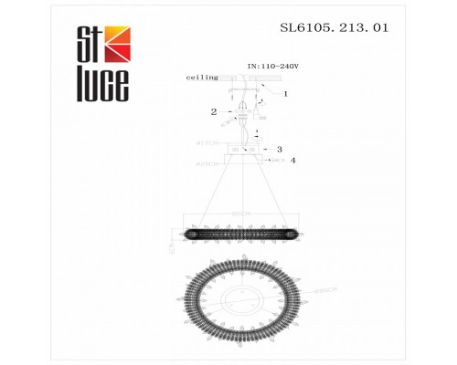 Подвесной светильник ST-Luce Lucchero SL6105.213.01