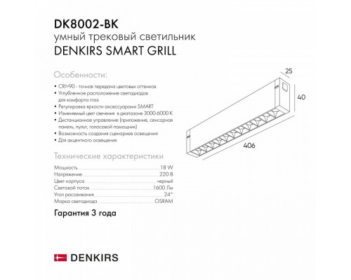 Накладной светильник Denkirs DK8002 DK8002-BK