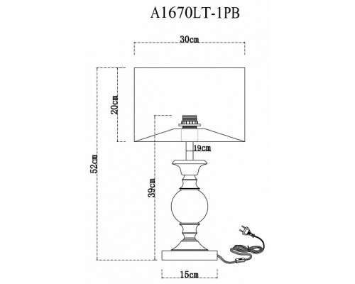 Настольная лампа декоративная Arte Lamp Baymont A1670LT-1PB