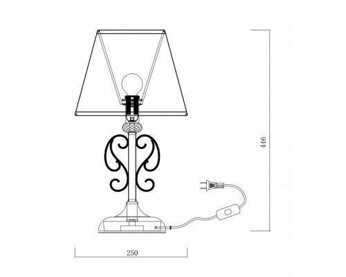 Настольная лампа декоративная Freya Driana FR2405-TL-01-BS