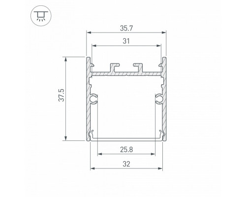 Профиль накладной Arlight SL-LINE 38444