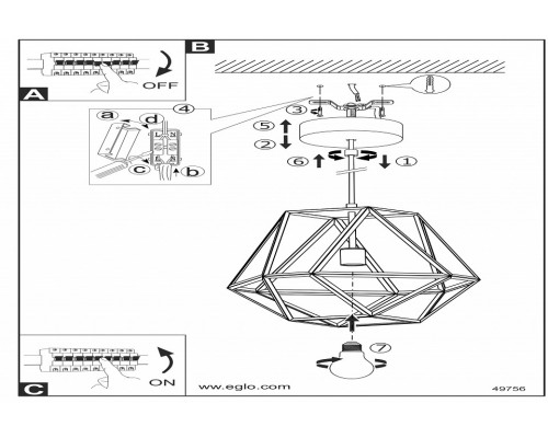 Подвесной светильник Eglo ПРОМО Embleton 49756