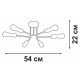 Люстра на штанге Vitaluce V3071 V3071-8/6PL