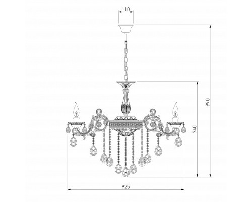 Подвесная люстра Bogate's Versales 283/10 Strotskis