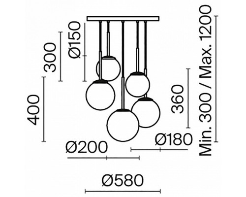 Подвесной светильник Maytoni Basic form MOD321PL-05B