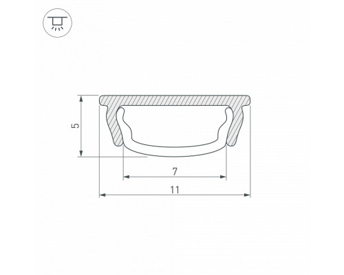 Профиль Arlight ARH-BENT-W11-2000 ANOD 023592