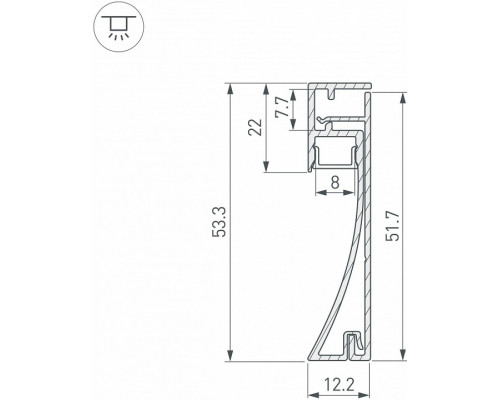 Профиль для плинтусов Arlight ARH-PLINTUS 045433