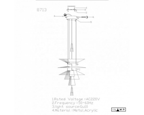 Подвесной светильник iLamp Lotus 8713P/S MGL