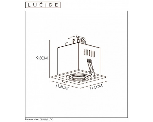 Встраиваемый светильник Lucide Chimney 09926/01/30