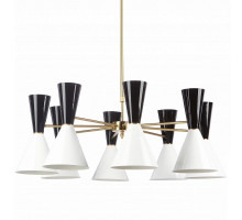 Люстра на штанге Imperiumloft Cairo Chandelier 8 Arm Black And White 144399-22