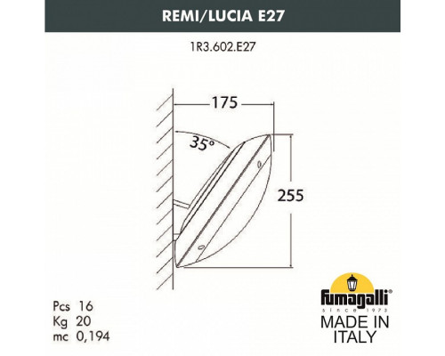 Накладной светильник Fumagalli Lucia 1R3.602.000.LYE27