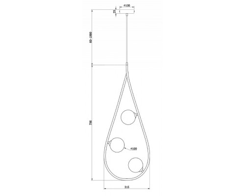 Подвесной светильник Freya Perlina FR4005PL-03B2