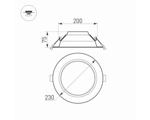 Встраиваемый светильник Arlight CYCLONE 023217(2)