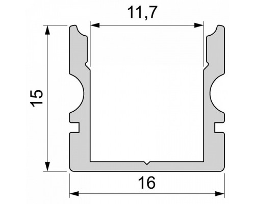 Профиль накладной Deko-Light AU-02-10 970128