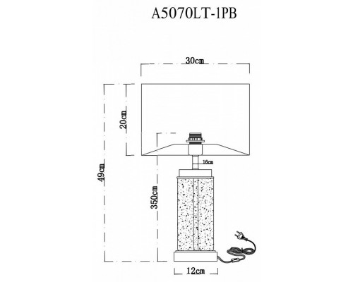 Настольная лампа декоративная Arte Lamp Baymont A5070LT-1PB