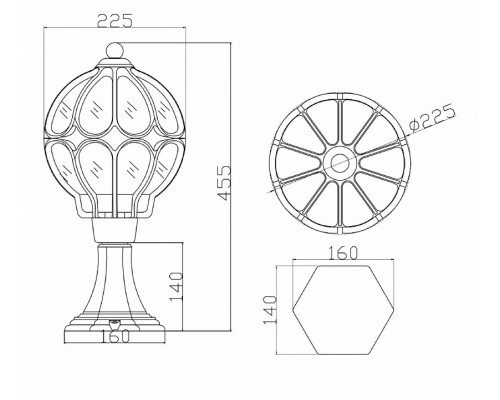 Наземный низкий светильник Maytoni Via O024FL-01G