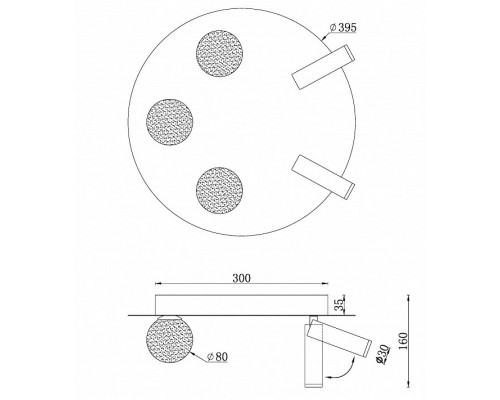 Потолочная люстра iLedex Telescope D4774-40 SWH