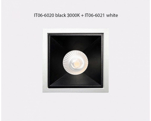 Встраиваемый светильник Italline IT06-6020 IT06-6020 black 3000K + IT06-6021 black