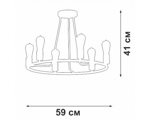 Люстра на штанге Vitaluce V3771 V3771-1/6PL