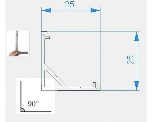 Профиль накладной Deko-Light AV-03-12 970434