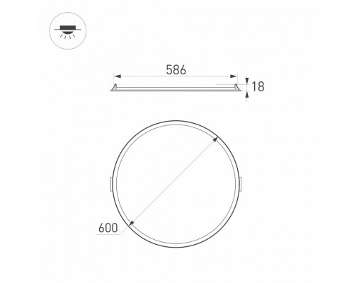 Встраиваемый светильник Arlight DL EDGE 020438(1)