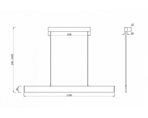 Подвесной светильник Maytoni Step P010PL-L30B4K