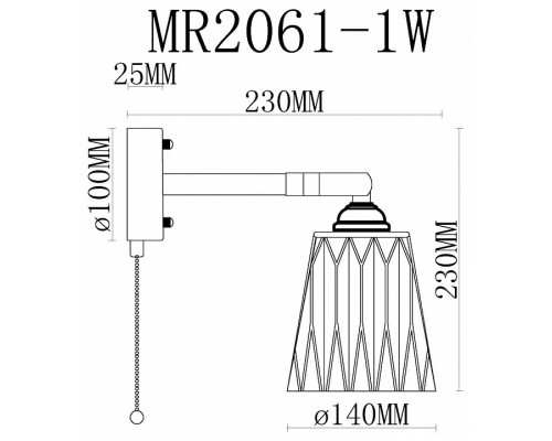 Бра MyFar Natalie MR2061-1W