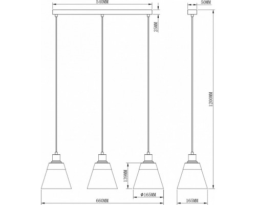 Подвесной светильник Moderli Brizzi V2781-3P