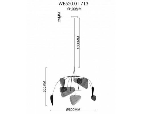 Подвесной светильник Wertmark Palma WE520.01.713