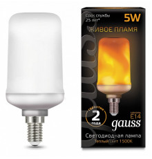 Лампа светодиодная Gauss LED T65 Corn Flame E14 5Вт 1500K 157401105