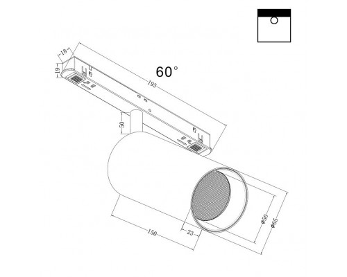 Светильник на штанге Maytoni Focus LED TR032-2-20W3K-W-B