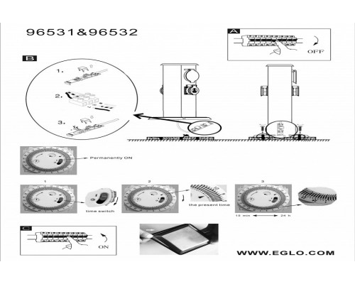 Блок розеток наземный Eglo ПРОМО Park T 96351