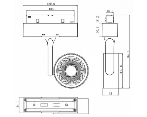 Светильник на штанге Maytoni Track lamps 3 TR024-2-10B3K