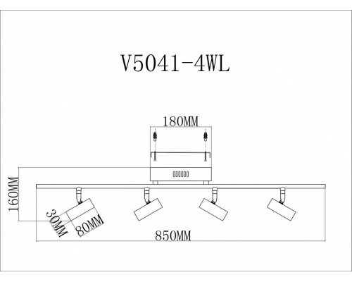 Спот Moderli Right V5041-4WL