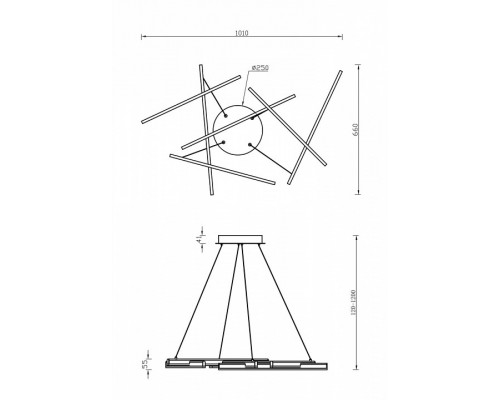 Подвесная люстра Maytoni Line MOD016PL-L75MG3K