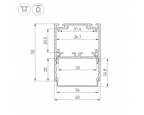 Профиль накладной Arlight SL-LINE 044670