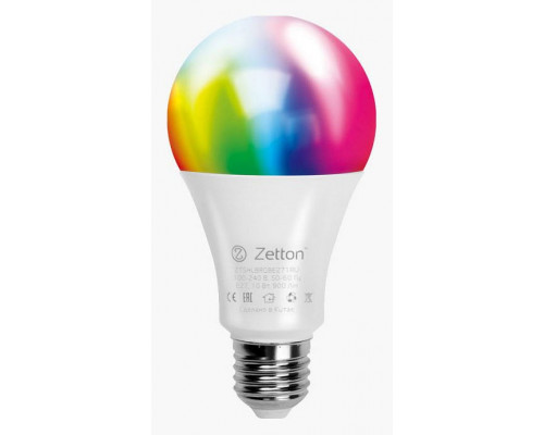 Лампа светодиодная с управлением через Wi-Fi Zetton Smart Wi-Fi Bulb E27 15Вт 6500K ZTSHLBRGBE271RU