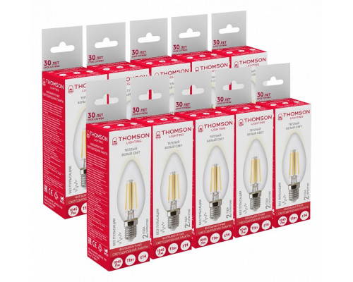 Лампа светодиодная Thomson Filament Candle E14 11Вт 2700K TH-B2071