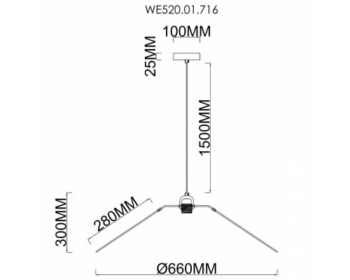 Подвесной светильник Wertmark Palma WE520.01.716