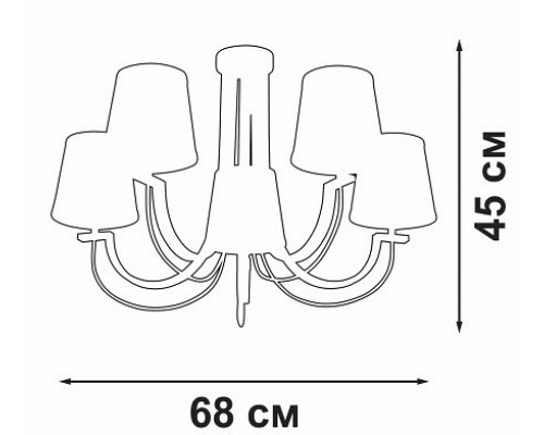 Люстра на штанге Vitaluce V3075 V3075-9/5PL