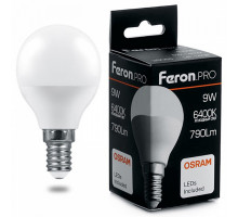 Лампа светодиодная Feron LB-1409 E14 9Вт 6400K 38079