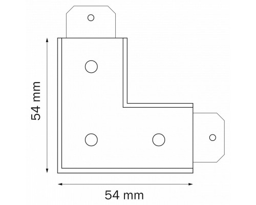 Соединитель угловой L-образный для треков Lightstar Teta 505126