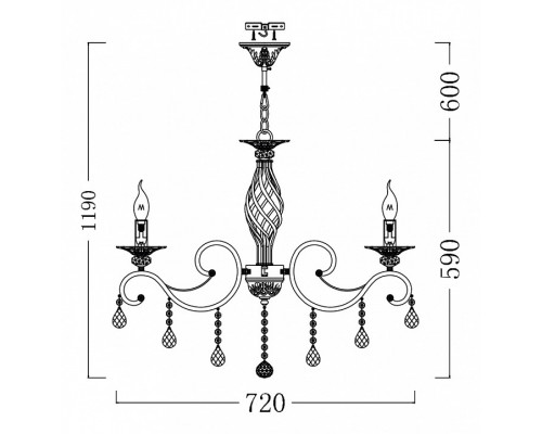 Подвесная люстра Maytoni Grace ARM247-08-G